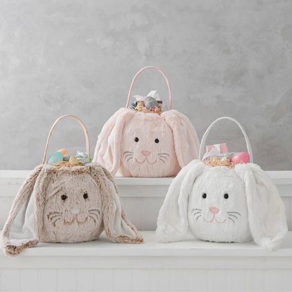 Bunny Basket customized Embroidered with name